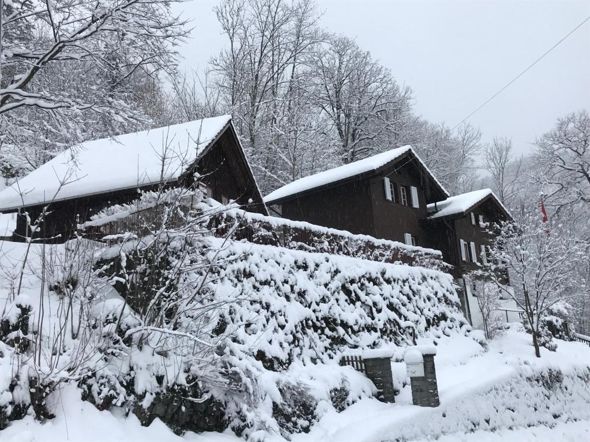 Romantic Private Superior Swiss Chalet With Hottub Lungern Buitenkant foto